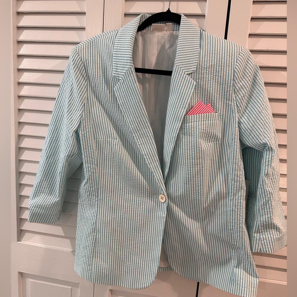 Rafaella Weekend Seersucker Blazer